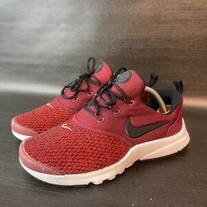 Nike Presto Fly Kids‎ Size 3Y Maroon Red Black Athletic slip on Running Shoes